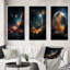 «Galaxies Planets», 3 pièces sur toile-1179785008-1179784909