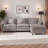 110"W Double Layer L-Shaped Sectional Sofa, Coral Fleece, 3-Seater Cloud Couch for Living Room-1943366394-1940608716