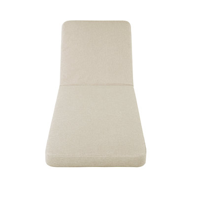 Coussin de chaise longue en tissu de polyester hydrofuge Bodhi avec mousse épaisse de 4 pouces et coins arrondis
