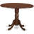 3 Piece Dining Room Table Set Includes a Round Wooden Table with Dropleaf and 2 Upholstered Chairs, 42x42 Inch, Antique Walnut-1202168116-1196160627-1196160639