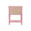 Table de chevet contemporaine avec tablette ouverte rose