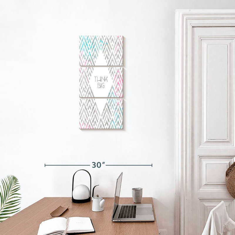 Pensez grand art moderne déco, H 27 po x l 12 po
