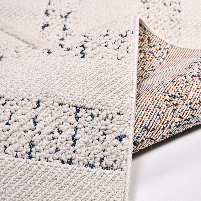 Tapis beige moderne lavable à la machine, Rectangle 2 pi 8 po x 5 pi