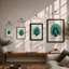 Peacock in Profile Botanical - Framed Print-1050314305-1050314307