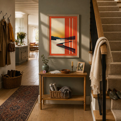 Horizon Divided Mid-Century - Framed Print