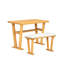 Table de salle à manger en bois massif Farmhouse Modern - Conception peu encombrante