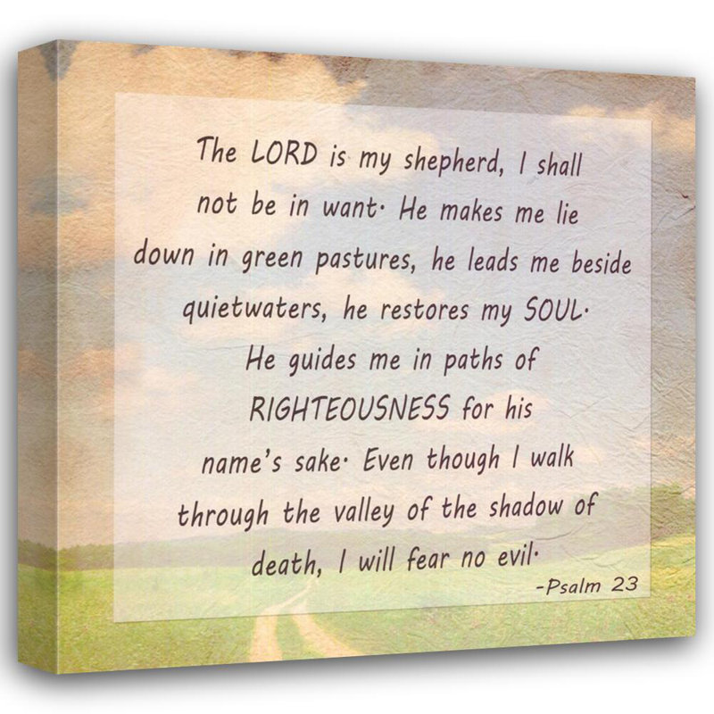 The Lord is my Shepherd, 15" H x 15" W