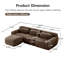 Tissu en L doux et moelleux en forme de L, canapé sans os, avec coussins décoratifs, éponge à haute densité 32D, aucun assemblage requis au bas, connexion à boucle antidérapante, repose-pieds mobile-588231944-588231949-588231948