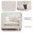46.3 Inch Oversized Chenille Armchair, Comfy Chair and a Half with Removable Pillow for Living Room, Bedroom, Office, Cream-1563026322