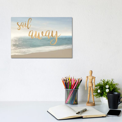 Beach Sail Away 1 Piece Wrapped Canvas Wall Art