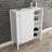 Stylish Shoe Cabinet with Metal Handle, White & Wood Finish, 36.2 x 41.7 x 15.0 inches | 100% Chipboard with MDF Frame, 0.7-inch Thickness | Wall-Mountable Design, Multiple Shelves for Organized Storage