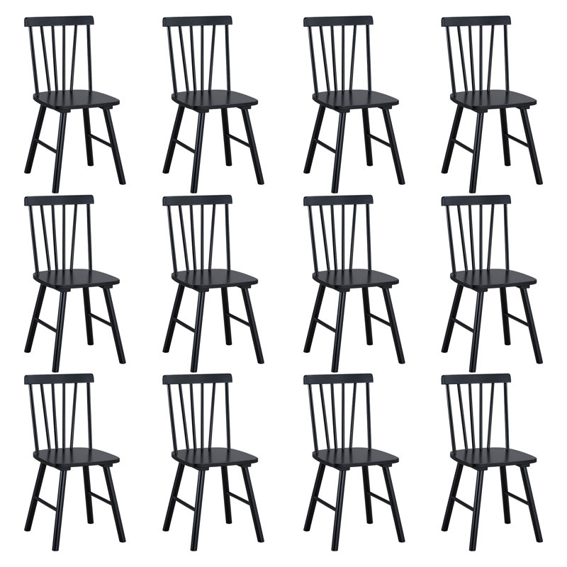 Ensemble de 12 chaises de salle à manger modernes en bois de style Mid-Century à dossier Windsor de Phaong (ensemble de 12)