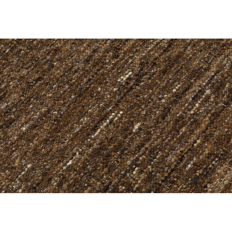 Gardenia Dezi Flatweave Wool Neutral Area Rug, Rectangle 2' x 3', Brown