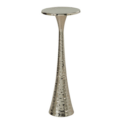 23" Contemporary/Glam Polished Nickel Metal Side Table by LumiSource