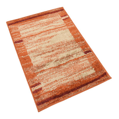 Guzzi Orange/Beige/Red Rug
