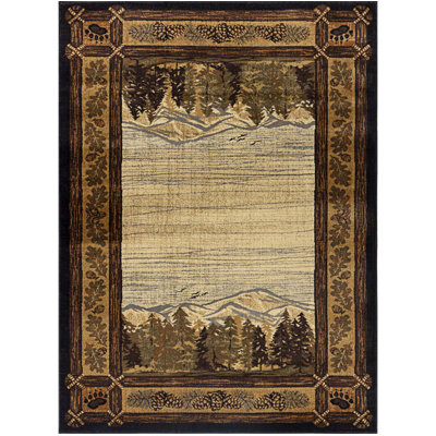 Intricate Design Elements Lodge Area Rug