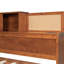 Lit de jour simple en bois de noyer avec 3 tiroirs de rangement, plateau souple supérieur, tablette et pour un espace de rangement pratique
