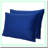 Luxury Cotton Zippered Pillowcase Set - 500 Thread Count Navy Blue Pillow Covers - Hidden Zipper Pillow Cases - Set of 2 20x36 Inch