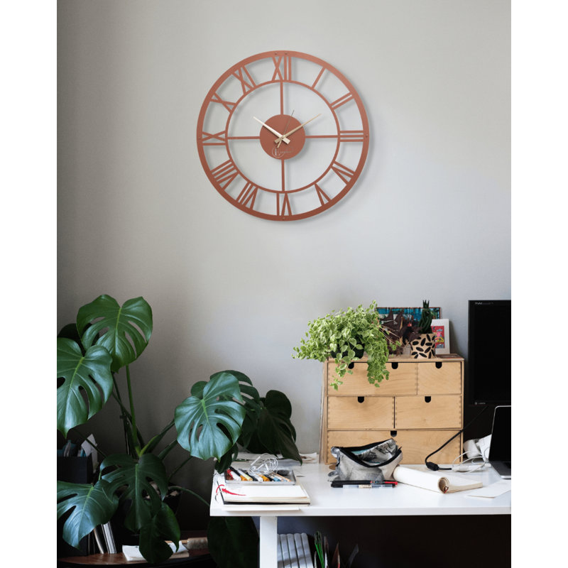 Metal Wall Clock, Medium, Gold