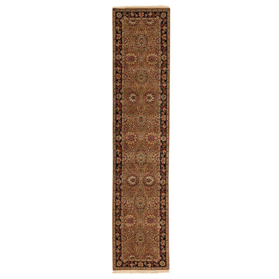 Wool Oriental Area Rug in Brown/Red/Black