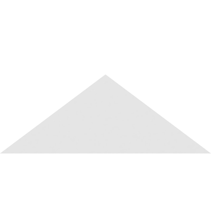 Triangle Surface Mount Non-Functional Brickmould Sill Frame PVC Gable Vent 11/12 Pitch, 25" H x 76" W