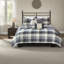 Ensemble de literie gris 6 pièces de style maison de campagne, courtepointe à chevrons en polyester pour le confort de la maison