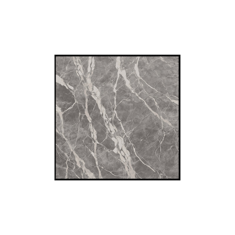 Machine Washable Black Area Rug, Square 3'