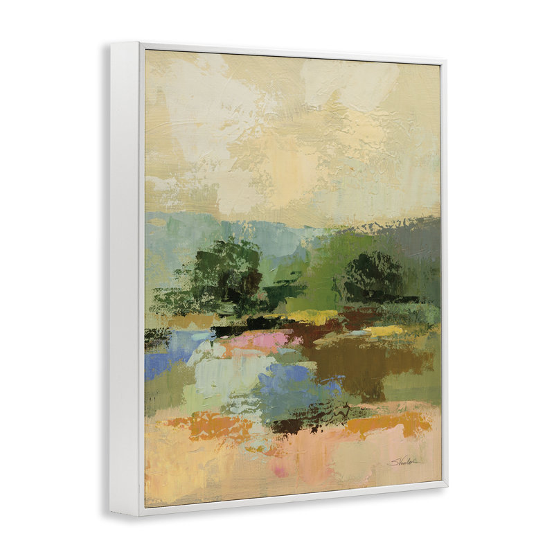 Across The River, art de la giclée abstraite encadrée par Silvia Vassileva, Estampe numérique encadrée blanc bord de mer