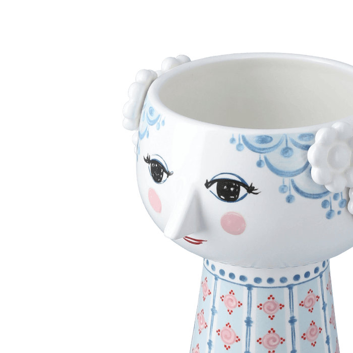 Eva vase, light blue, Height 7.3 in