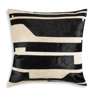 Hudson Black Hide Pillow