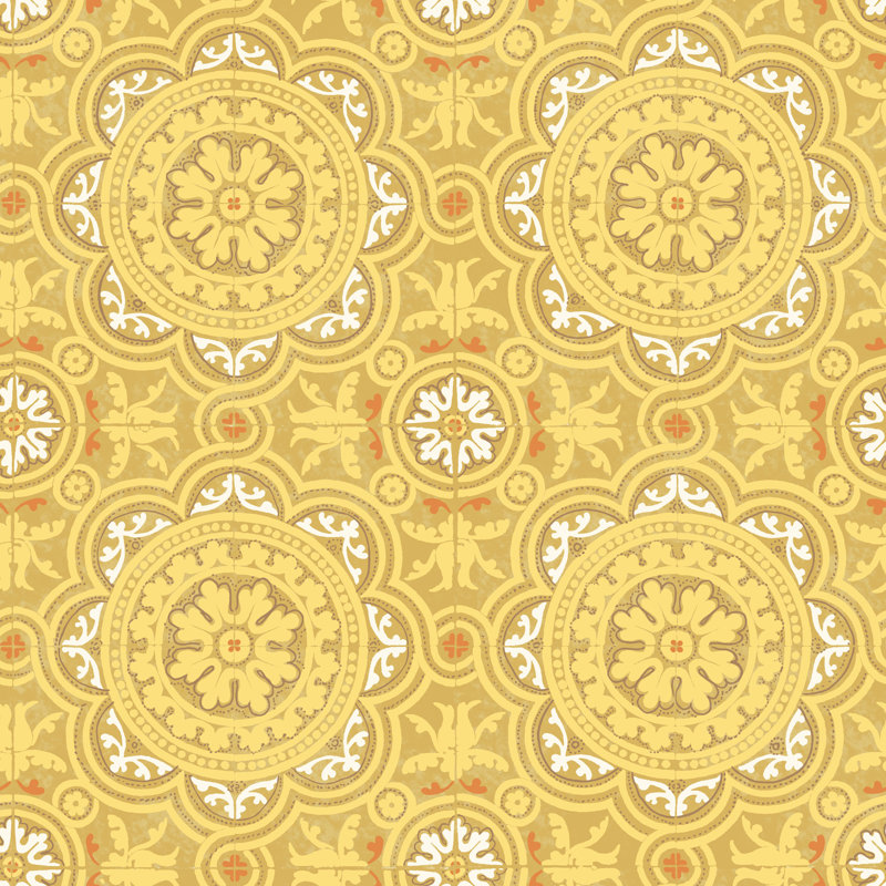 Albemarle Piccadilly Geometric Wallpaper Roll, Ochre