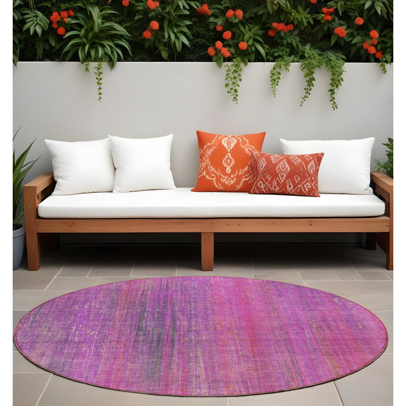 Tapis rond lavable antidérapant 8 po