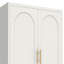 Armoire de rangement 71 po à 2 portes galbées, armoire de rangement en métal avec portes et tablettes réglables, pour chambre à coucher, salon, cuisine (blanc)-542713180