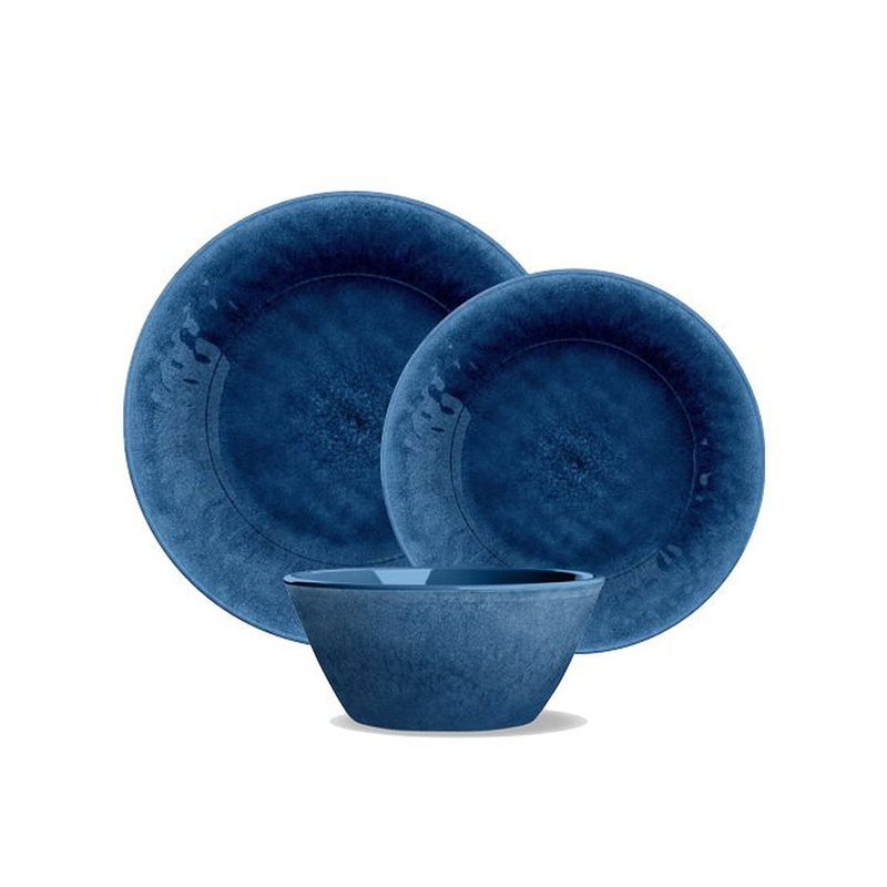 Keirin 27cm Melamine Dinner Plate, Indigo