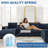 Cloud Modular Sectional Sofa Upholstered Deep Seat Couches With Cupholder Console With Usb Port & Storage Box And An Ottoman-565891340