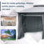 Pavillon de jardin en acier 10 x 13 pi, pour jardin avec toit ventilé et rideaux (gris sauge)-123218938
