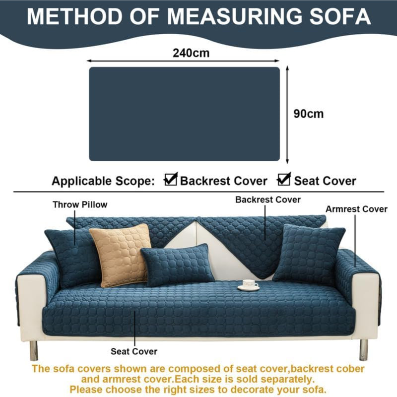 Siun Outdoor Patio Sofa Cover, Dark Blue