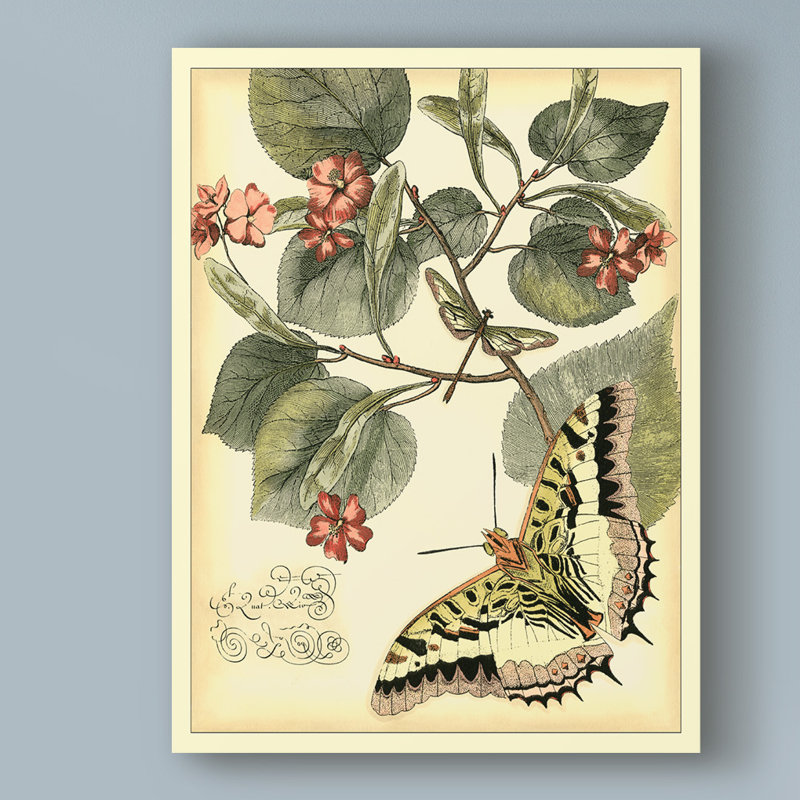 « fantaisiste papillons i », reproduction d’impression sur toile tendue, H 47 po x l 35 po x P 2 po