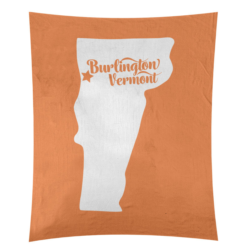 Tapisserie murale Burlington Vermont, H 80 po x l 68 po, Orange