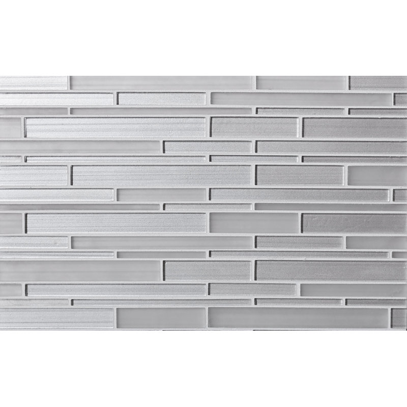 Carreau de mosaïque en verre 11,8 po x 12,2 po, Blanc