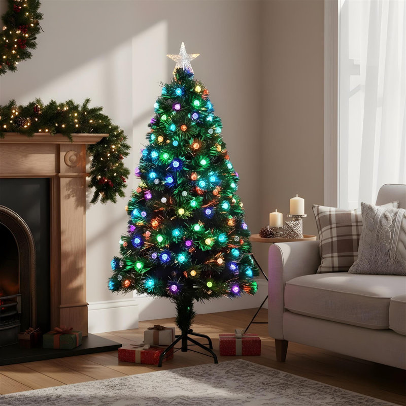 Lighted Artificial Christmas Tree, 4 ft.
