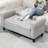 50" End Of Bed Bench, Gray Velvet Upholstery With Button Tufting, Rolled Arms, Wood Legs. Hidden Storage For Bedroom, Living Room. Comfortable Sitting. 264 Lbs Capacity. Assembly Needed Gray.