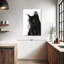 Simple chat noir sur toile-988107596