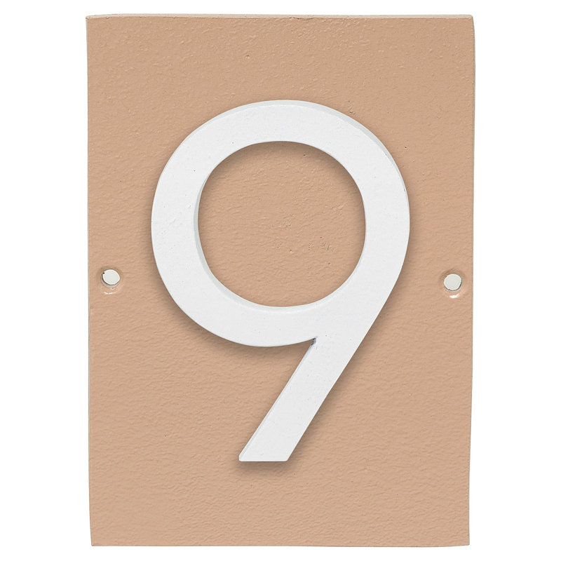 Plaque murale rectangulaire, Taupe / Blanc, Oui
