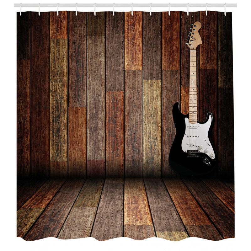 Ensemble de rideau de douche popstar party + crochets, H 70 po x l 69 po
