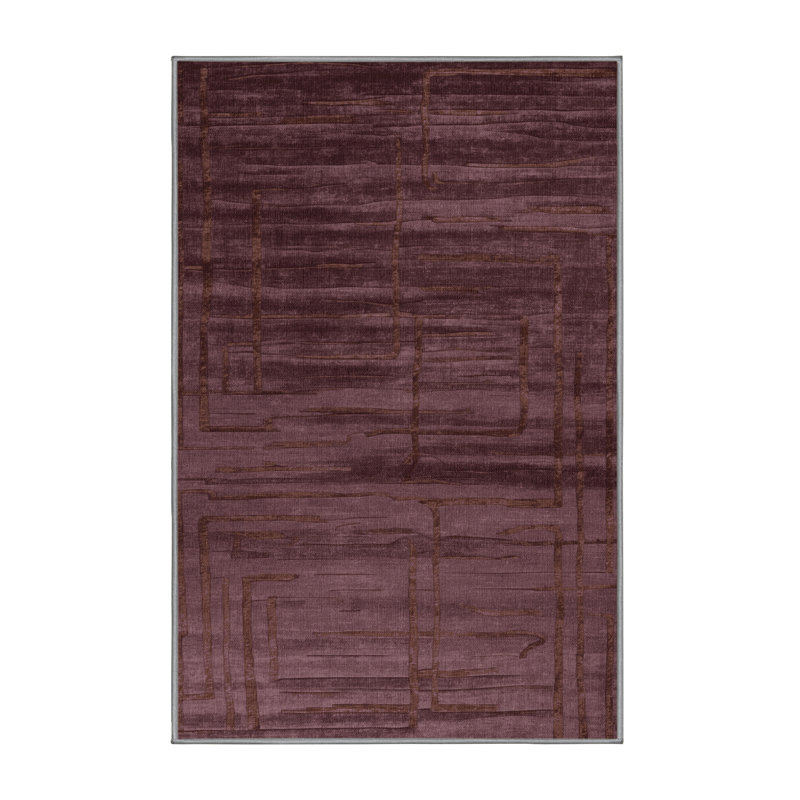 Tapis abstrait lavable à la machine, Rectangle 3 pi x 5 pi