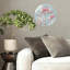 Whimsical-Clock-Face-With-Pink-Bows Art - 12‘’ Modern Glass Wall Clock