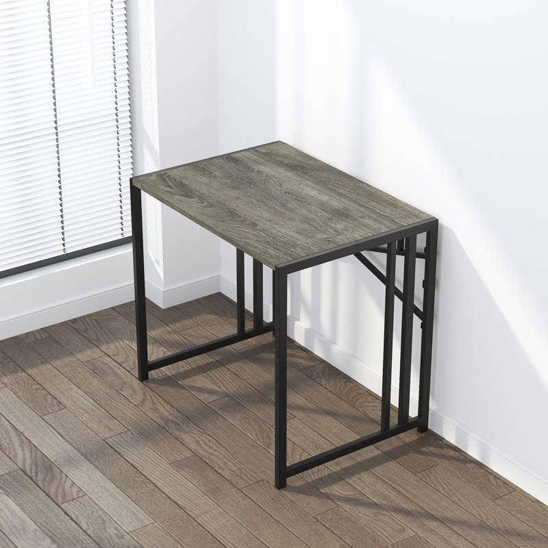 Metal Base Computer Desk, Black Oak/Black