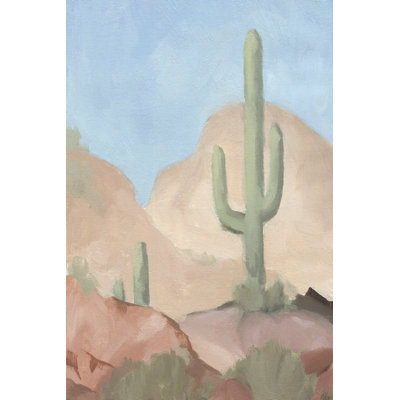Sunny Saguaro I 1 Piece Wrapped Canvas Wall Art