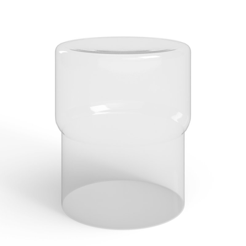 Mayah Glass Top End Table, Clear